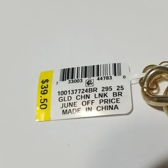 NWT Charter Club Gold Tone Chain Link Bracelet - Picture 2 of 5